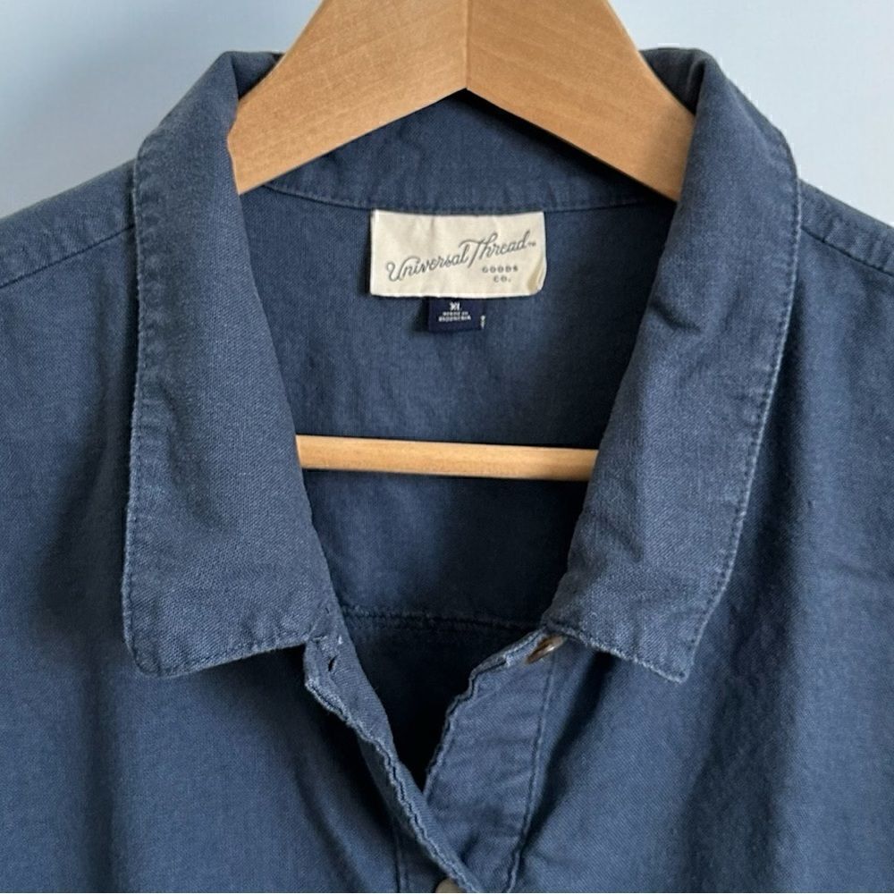 Universal Thread Blue Button Down Romper - Picture 4 of 5